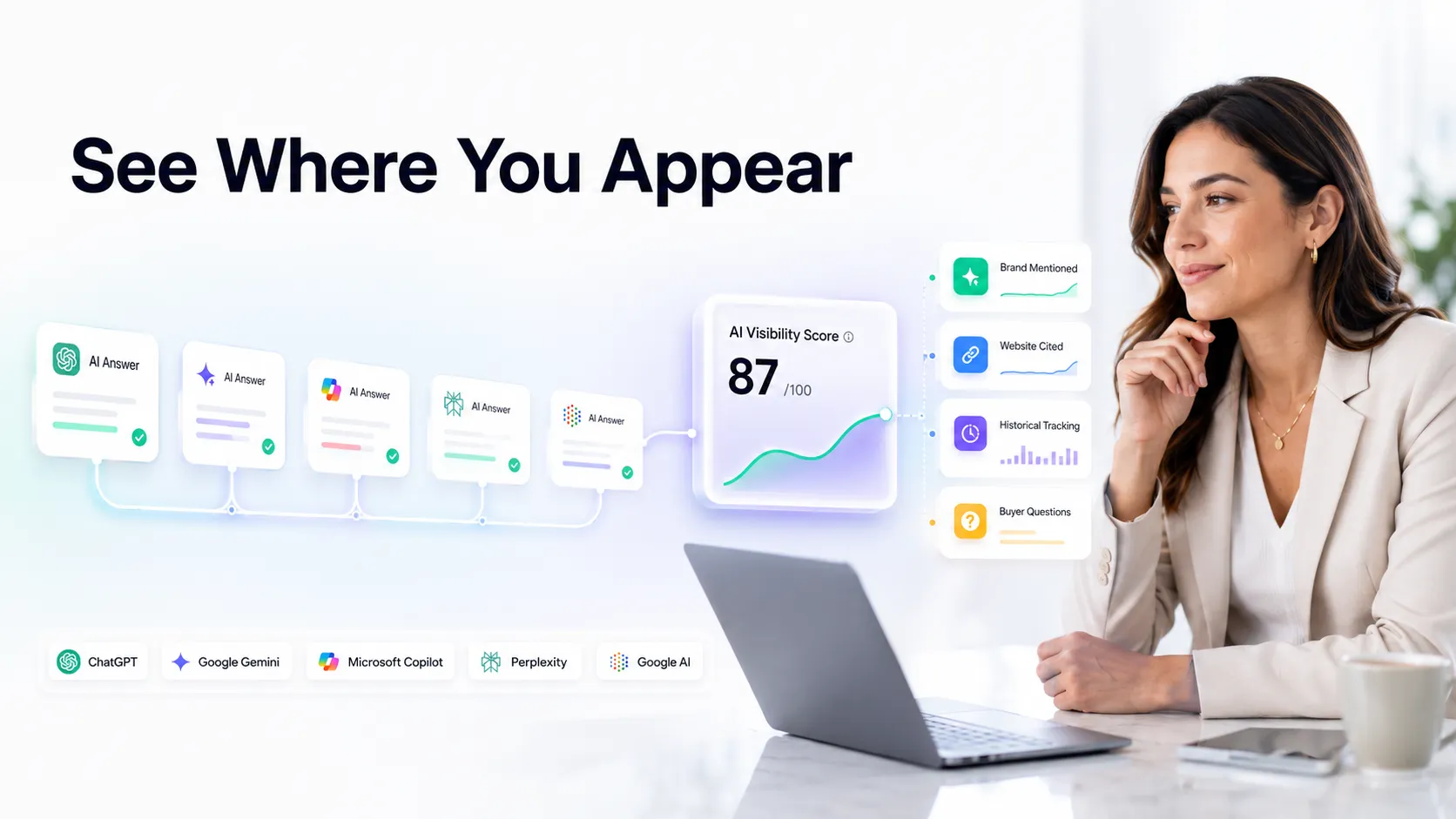 Local AI visibility dashboard showing near-me prompt results and competitor mentions